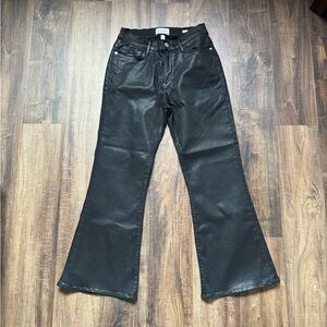 FRAME Le Crop Flare Black Denim